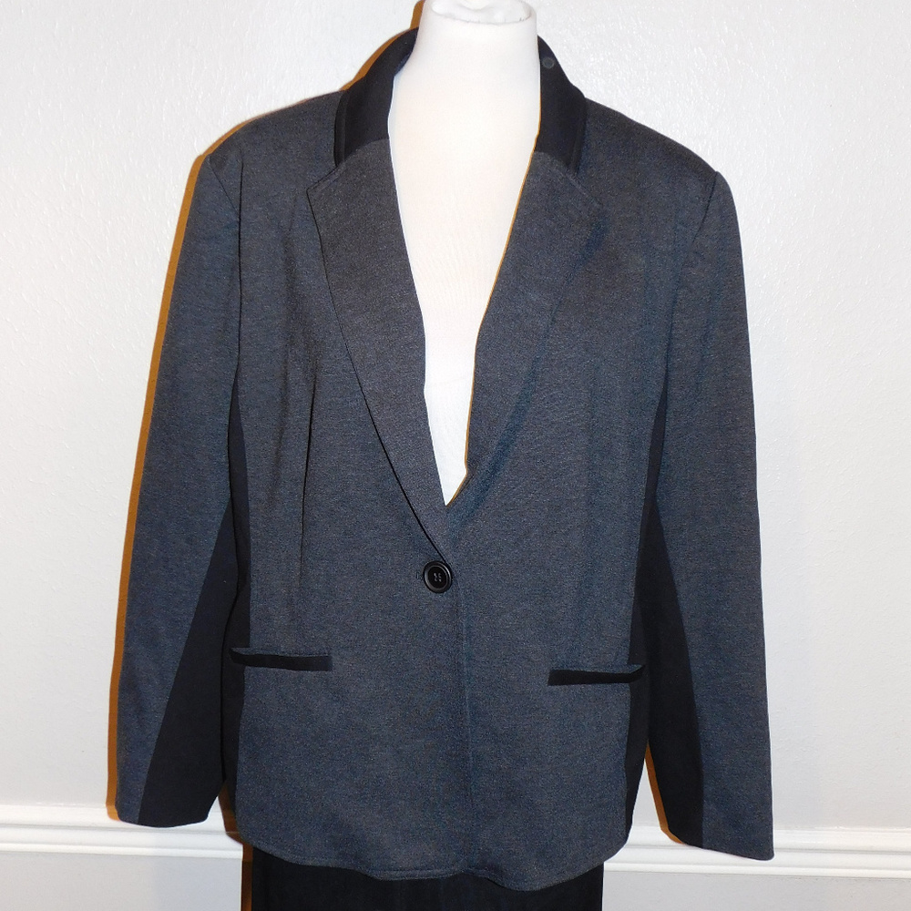 Size 4 20 Chico's Gray Black Stretch Dress Jacket
